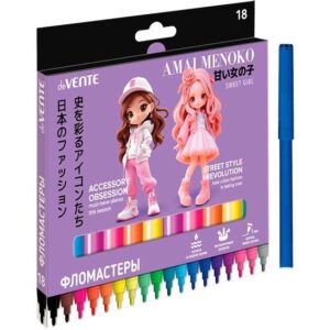 Фломастеры deVENTE Amai Menoko 18цв. к/к