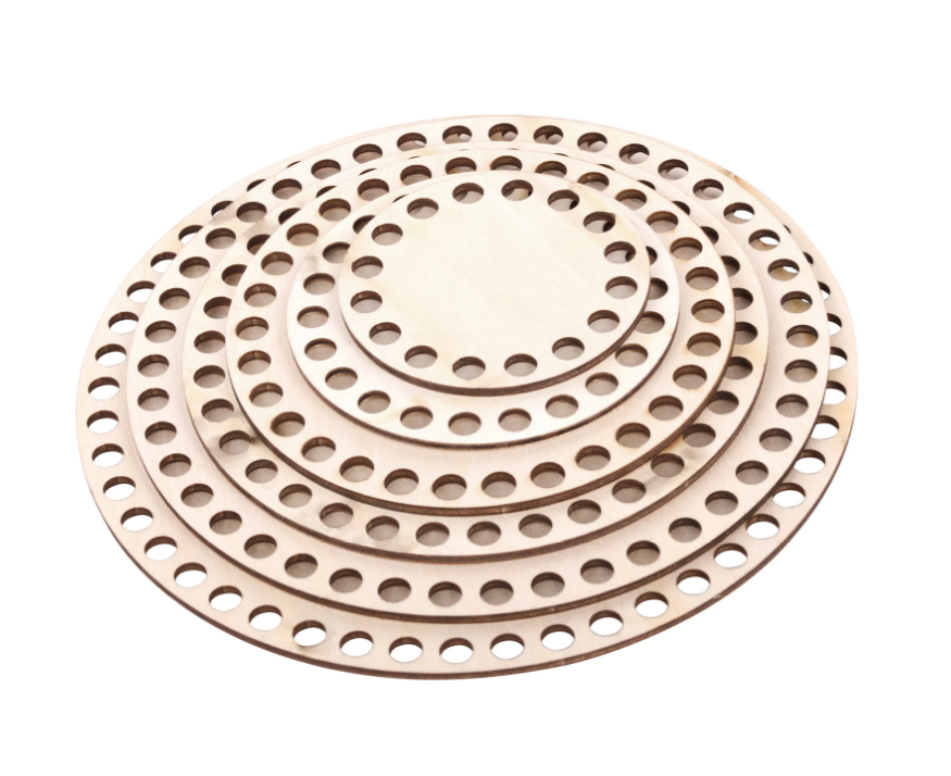 Донышки деревянные для вязания круглые  6 штук, d 8-10-13-15-18-20 см, BRAUBERG HOBBY