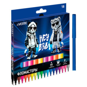 Фломастеры deVENTE Hey Bro 18цв. к/к