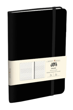 Блокнот 96л. А6 ЭКСМО JOY BOOK Черный агат, искусст.кожа