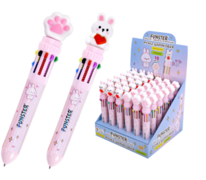 Ручка шариковая автомат. FUNSTER WOW, 10 цветов, ассорти