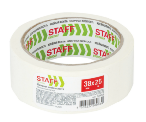 Лента малярная клейкая 38ммх25м STAFF