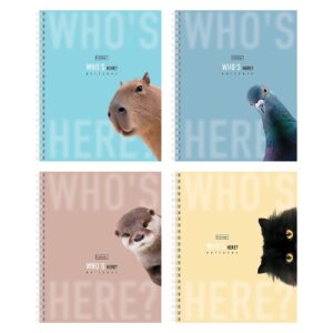 Тетрадь 48 л. клетка Hatber Кто здесь?, на гребне