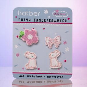 Наклейки декоративные самоклеящиеся (патчи) Пушистый зайка