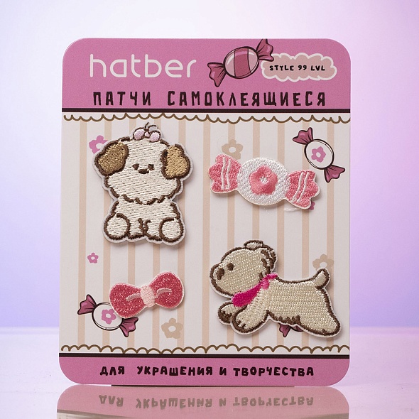 Наклейки декоративные самоклеящиеся (патчи) Пушистая компания