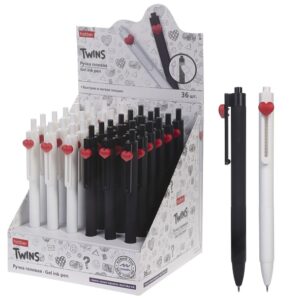 Ручка гелевая автоматическая Hatber Дуалы темно-синяя 0,5мм