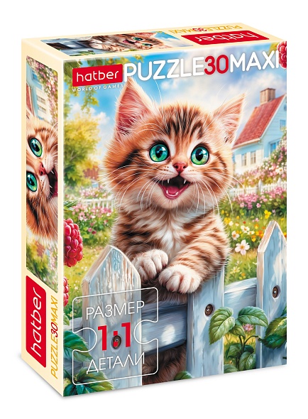 ПАЗЛЫ - MAXI 30 эл. Счастливый котик 210х290мм