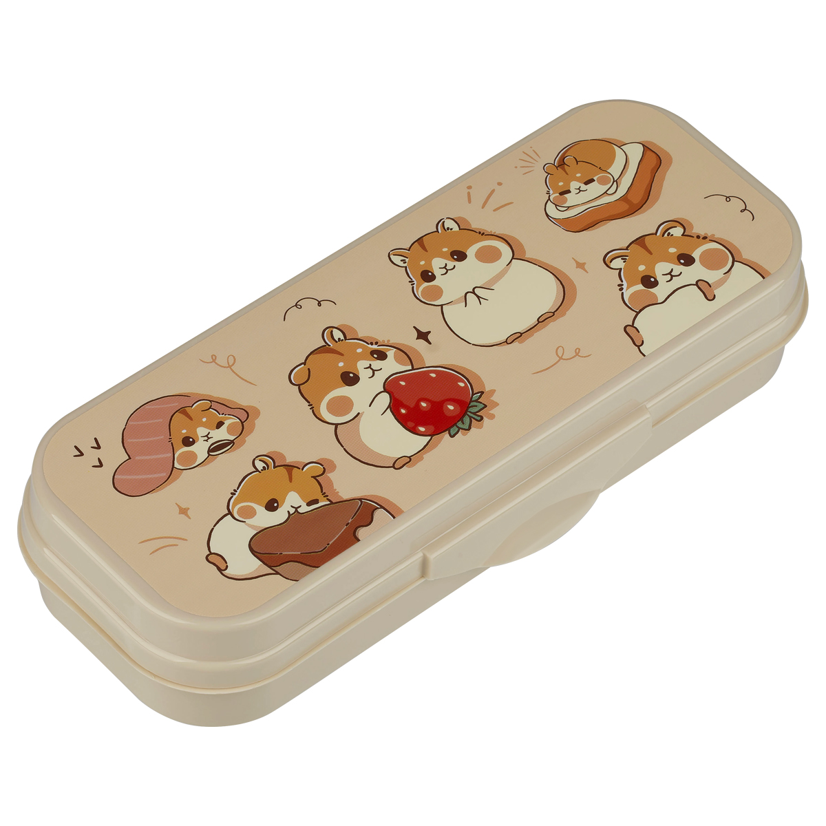 Пенал-футляр 215х90мм СТАММ Хомяки, бежевый