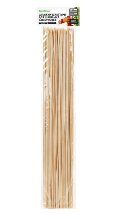 Шпажки бамбуковые 400мм 100шт. BoomHouse