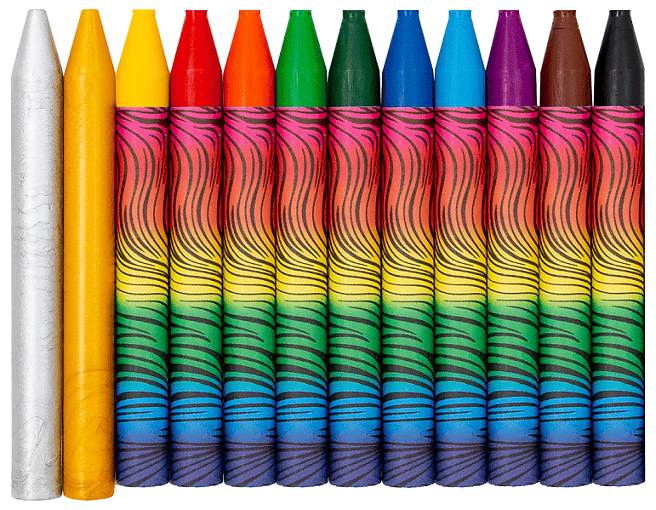 Мелки восковые Луч Фантазия 12цв. круглые (классические+золото+серебро)