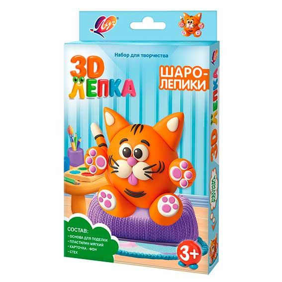 Набор для лепки Луч Шаролепики. Котик