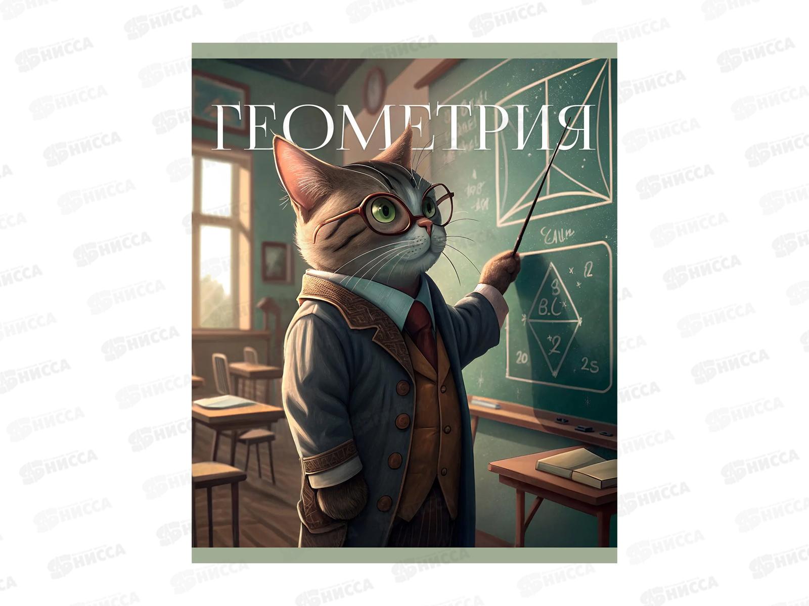 Тетрадь 40 л. клетка Эксмо Усатые умники ГЕОМЕТРИЯ