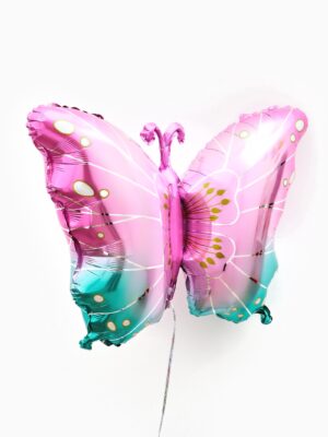 Шар фольгированный Бабочка, розовый металлик 32"