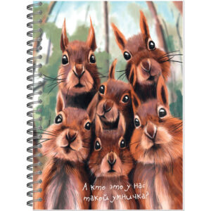 Скетчбук А5  60л Полином Мордашки. Белки, 100г/м2