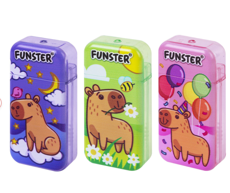 Корректирующая лента FUNSTER Капибары 5мм х 5м, корпус ассорти