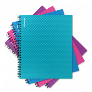 Тетрадь 80л. А4 клетка Erich Krause Сияние, пластиковая обл., на спирали