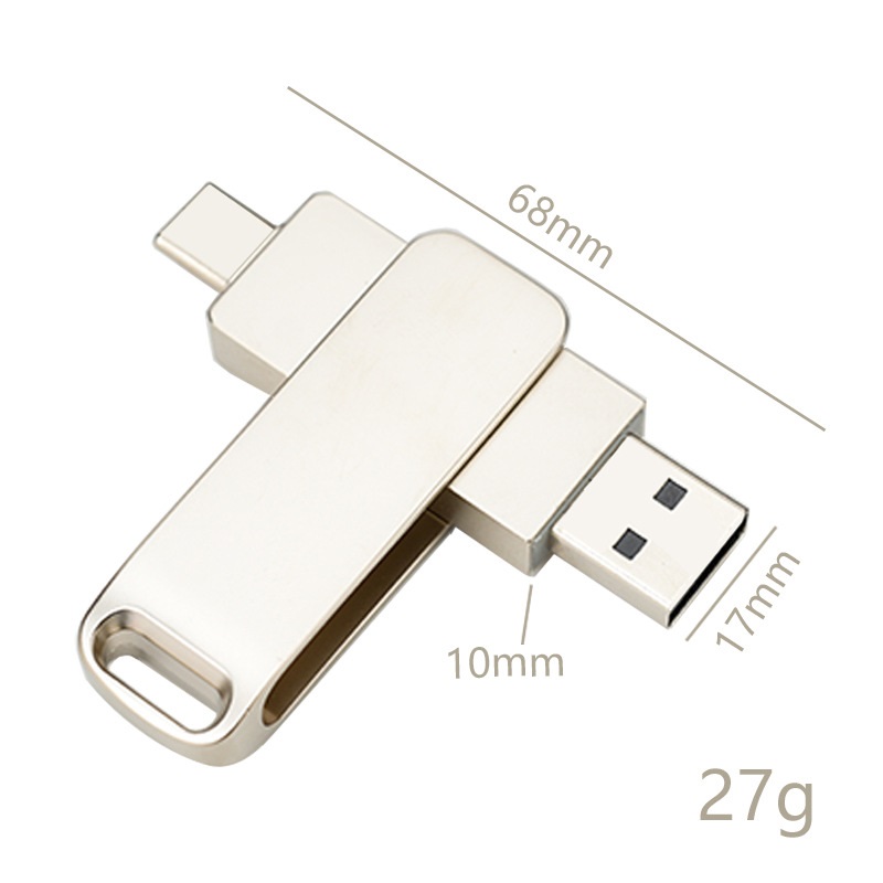 Флеш-диск 128 GB с двумя интерфейсами Tape-C и USB 3.0