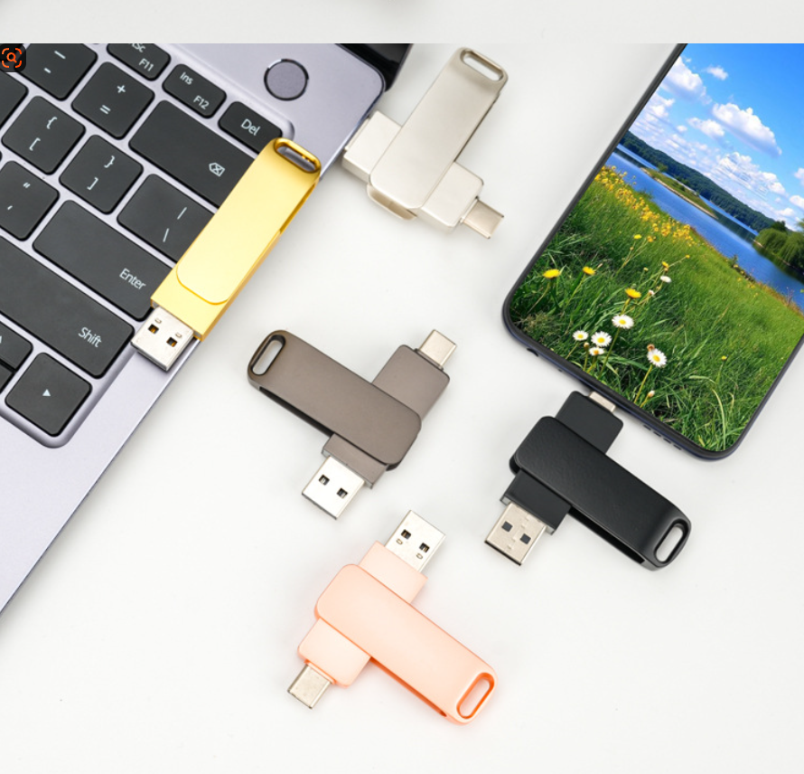 Флеш-диск 128 GB с двумя интерфейсами Tape-C и USB 3.0