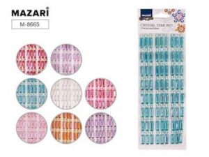 Стразы-наклейки акриловые Mazari, ассорти 8 диз.