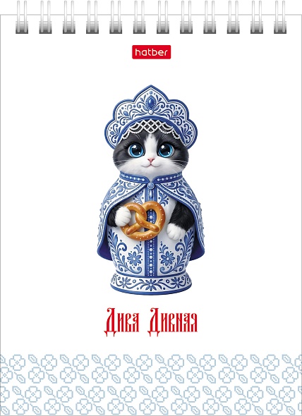 Блокнот 40л. А6 Hatber Дива дивная на гребне, клетка