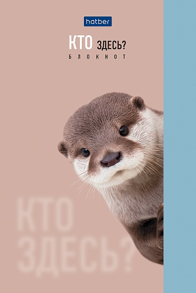 Блокнот 40л. А6 Hatber Кто здесь? клетка, склейка