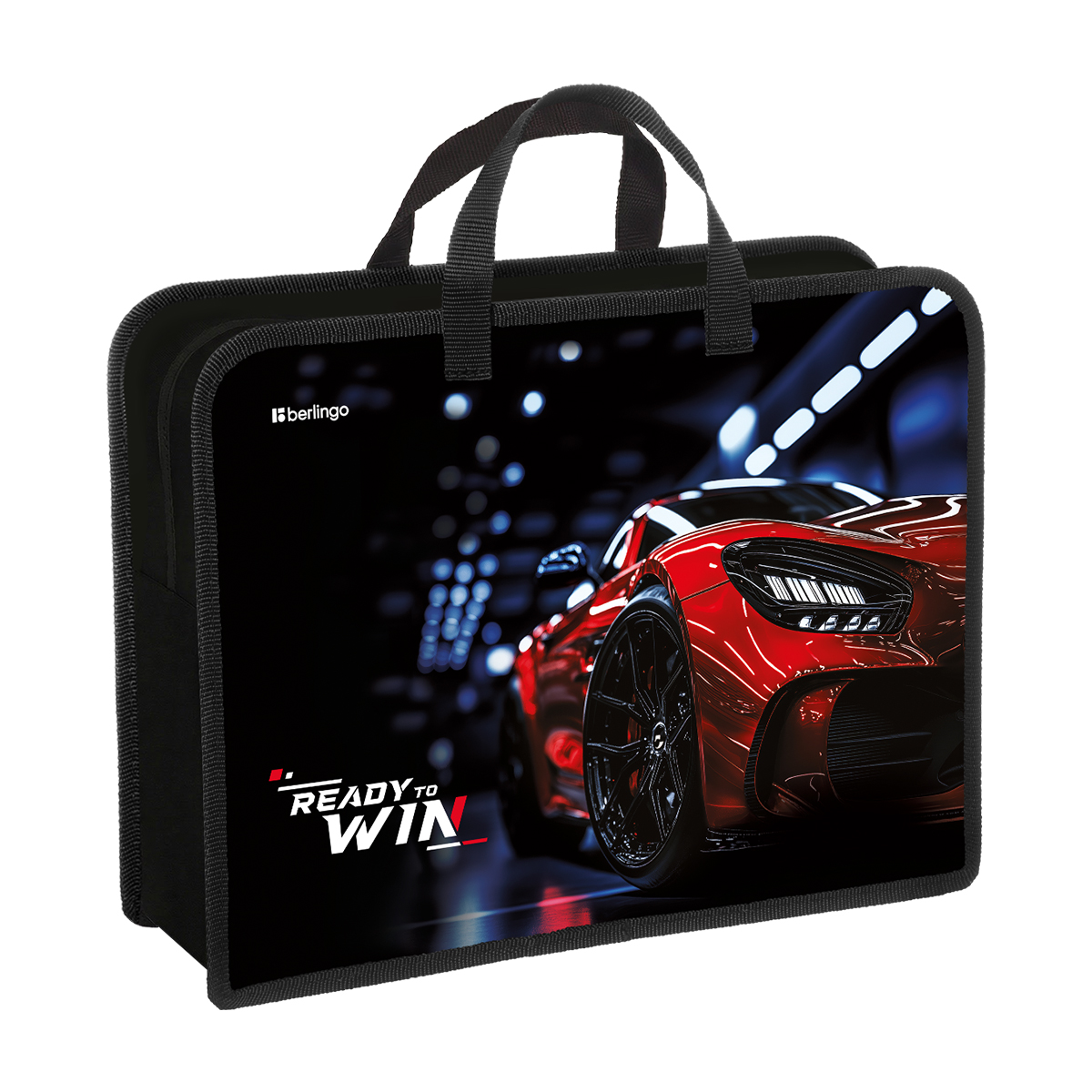 Папка с ручками Berlingo Ready to win, черная