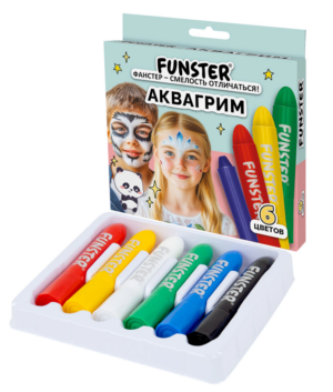 Аквагрим для лица и тела FUNSTER 6 цветов