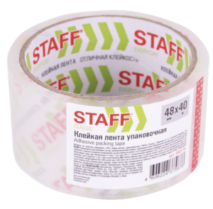 Скотч 48ммх 40м прозрачный 40мкм STAFF CLASSIC