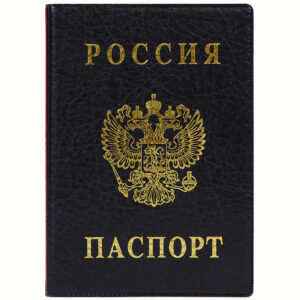 Обложка для паспорта ДПС Герб черный ПВХ