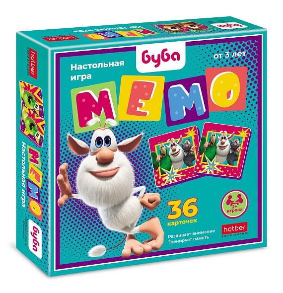 Игра настольная МЕМО 36 карточек Буба (М)