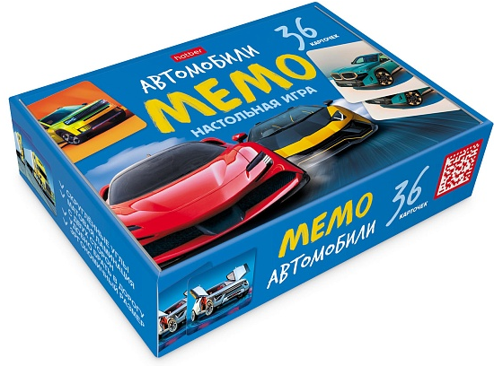Игра настольная МЕМО 36 карточек Автомобили-
