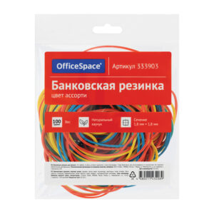 Резинки для банкнот 100г OfficeSpace, диаметр 60мм ассорти
