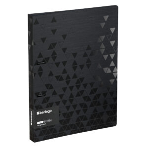 Папка на 2х кольцах 24мм Berlingo Triangle Black Черная 1000мкм