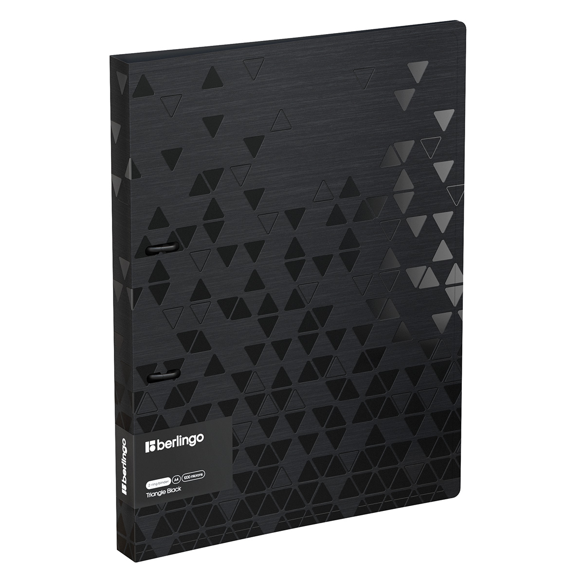 Папка на 2х кольцах 24мм Berlingo Triangle Black Черная 1000мкм