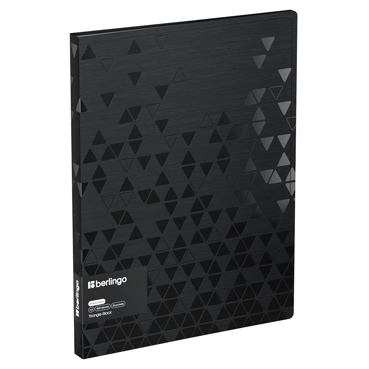 Папка 20 вкладышей Berlingo Triangle Black 17мм 1000мкм черная