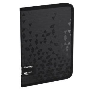 Папка на молнии А4 Berlingo Triangle Black 600мкм черная