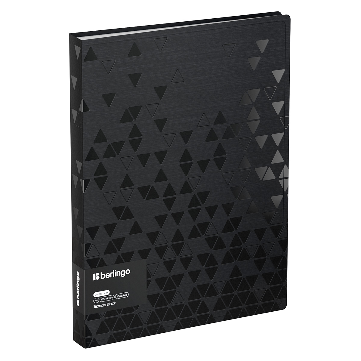 Папка 40 вкладышей Berlingo Triangle Black 24мм 1000мкм черная