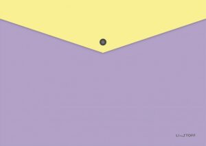 Папка-конверт на кнопке Listoff А4 Colour Duet № 2, 180мкм