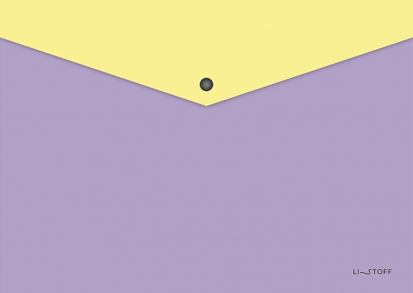 Папка-конверт на кнопке Listoff А4 Colour Duet № 2, 180мкм