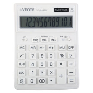 Калькулятор настольный deVENTE DD-4442W 155х204мм 12-разряд. молочный