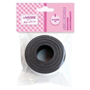 Магнитная лента deVENTE DIY виниловая, самоклеящиеся, 2,54х300см черные