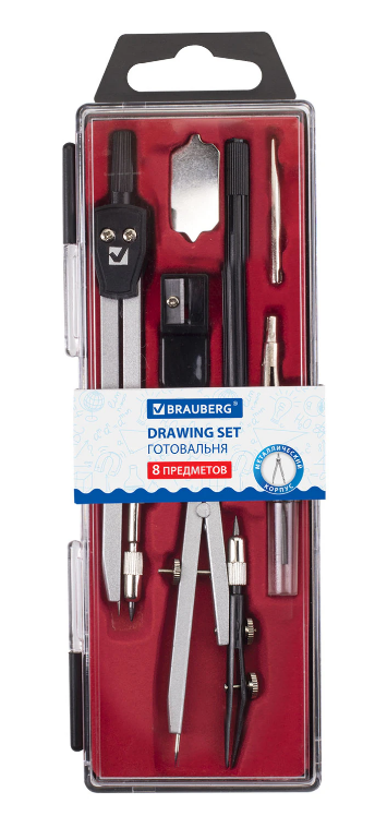 Набор чертежный  8 предметов BRAUBERG Architect