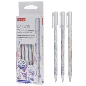 Ручка гелевая стираемая Hatber Дарвин синяя 0,6мм