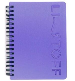 Тетрадь 80л. А6 клетка Эксмо LISTOFF STYLE 1, пластик, на гребне