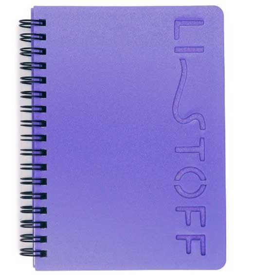 Тетрадь 80л. А6 клетка Эксмо LISTOFF STYLE 1, пластик, на гребне