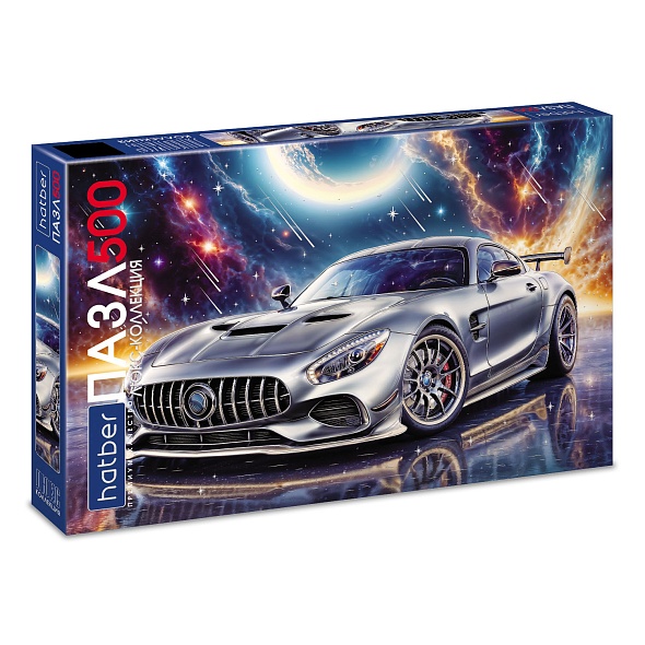 ПАЗЛЫ 500 эл. ЛЮКС 3D фольга Космический автомобиль 330х480мм (М)