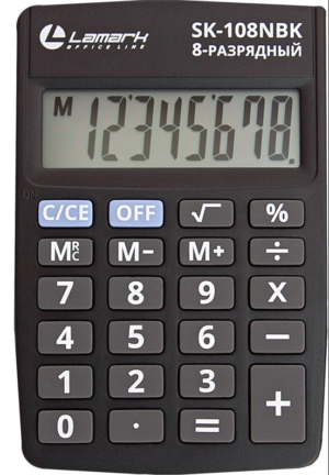 Калькулятор карманный Lamark SK-108NBK 58х88мм 8-разряд.